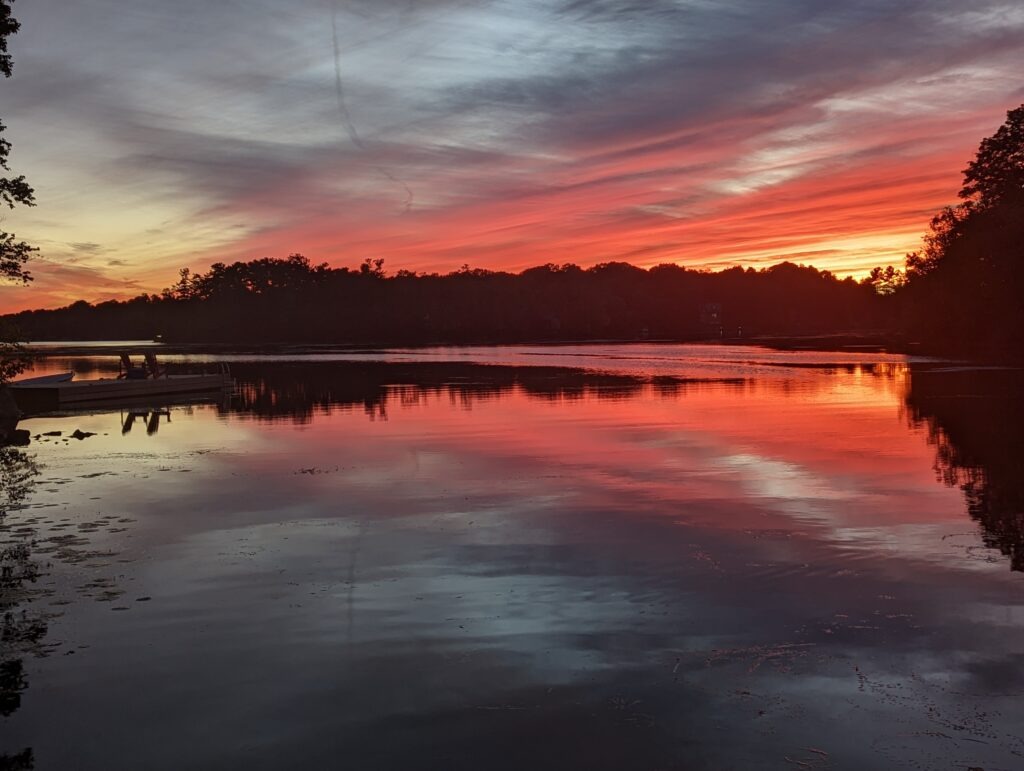Sunset's vivid hues