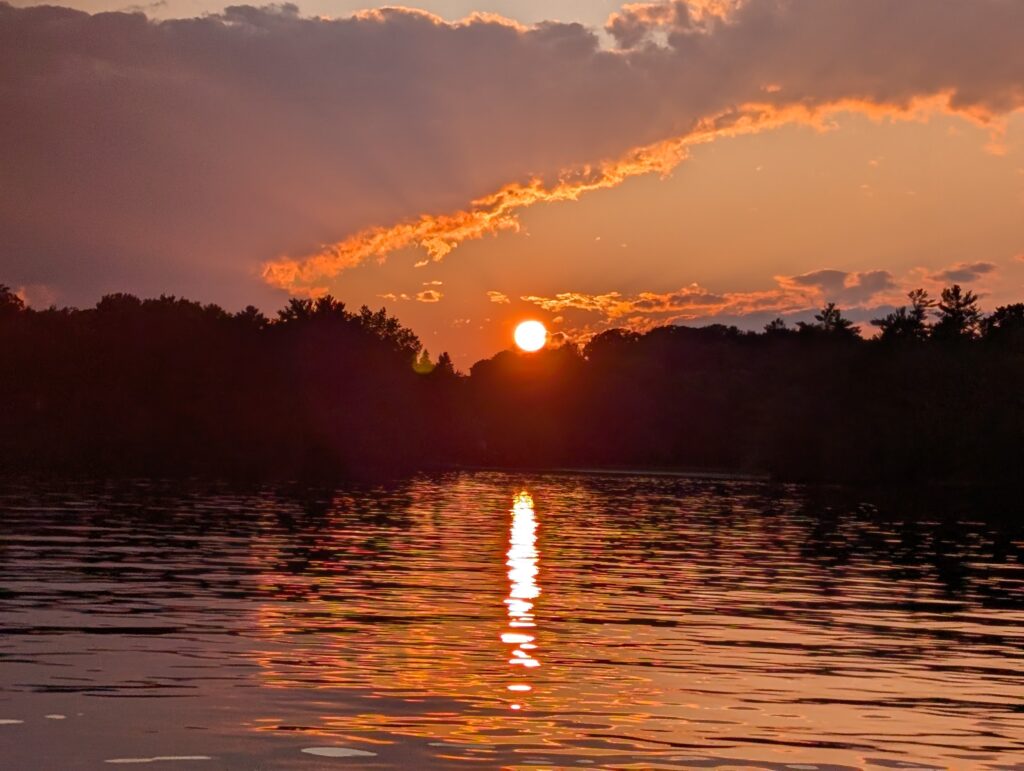 Setting sun